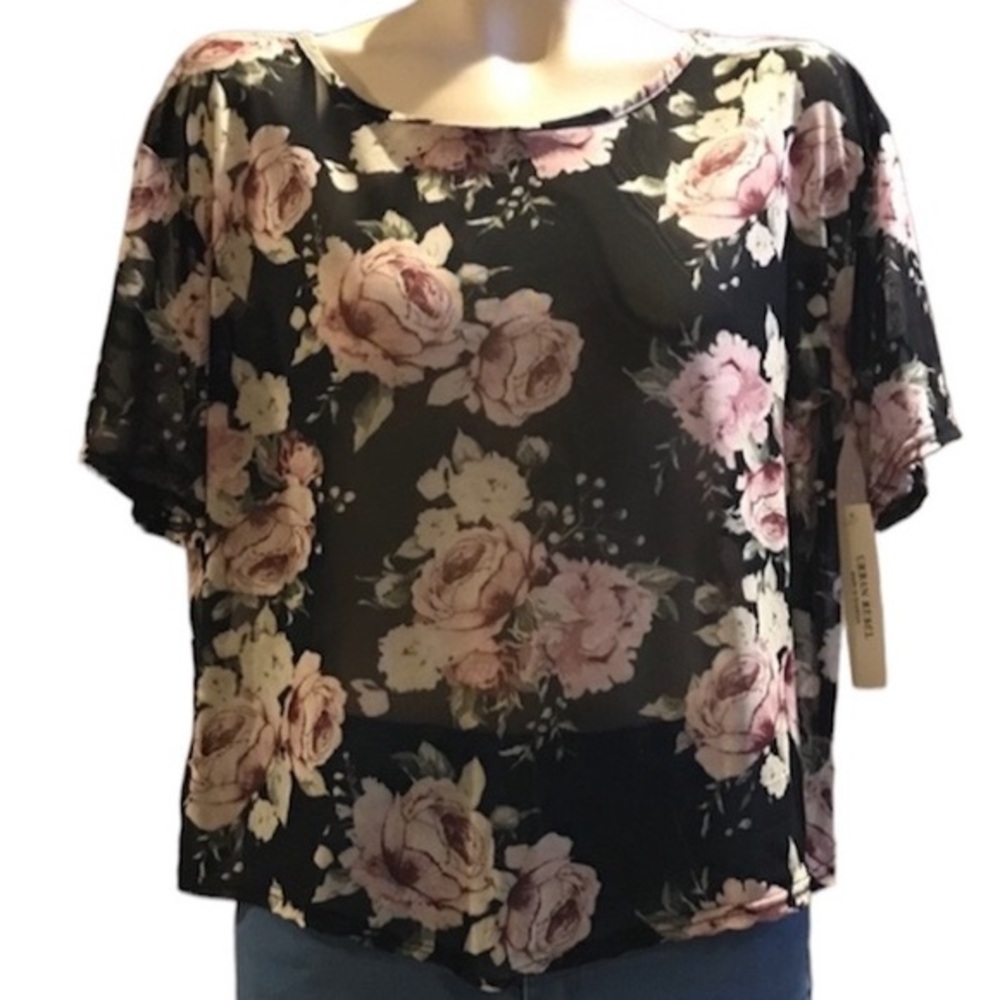 Urban Rebel Floral Sheer Shirt